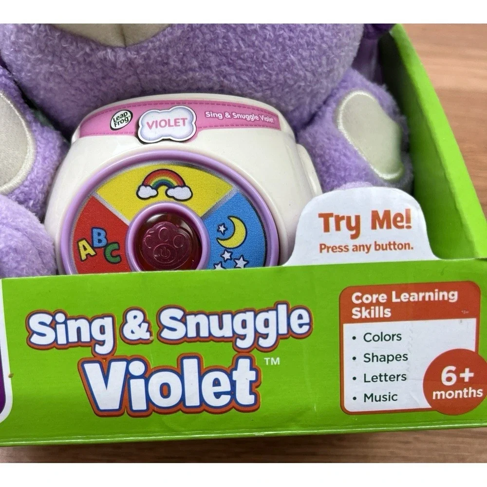 Leap Frog Sing & Snuggle Violet Interactive Plush Purple Puppy Learning Toy NEW
